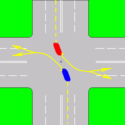 ПДД перекресток поворот налево